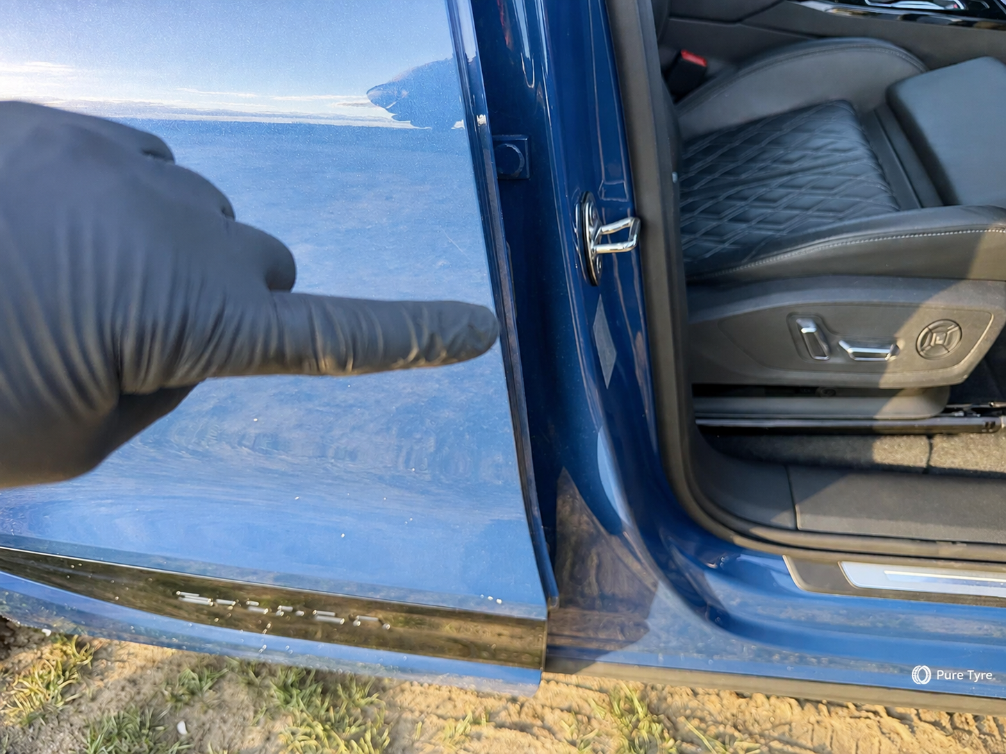 Audi Q6 e-tron Tyre Pressure Placard Location