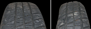 Image of out of shape tyre