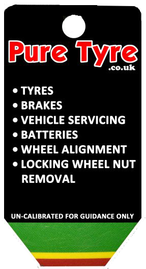 Tyre tread depth gauge keyring front