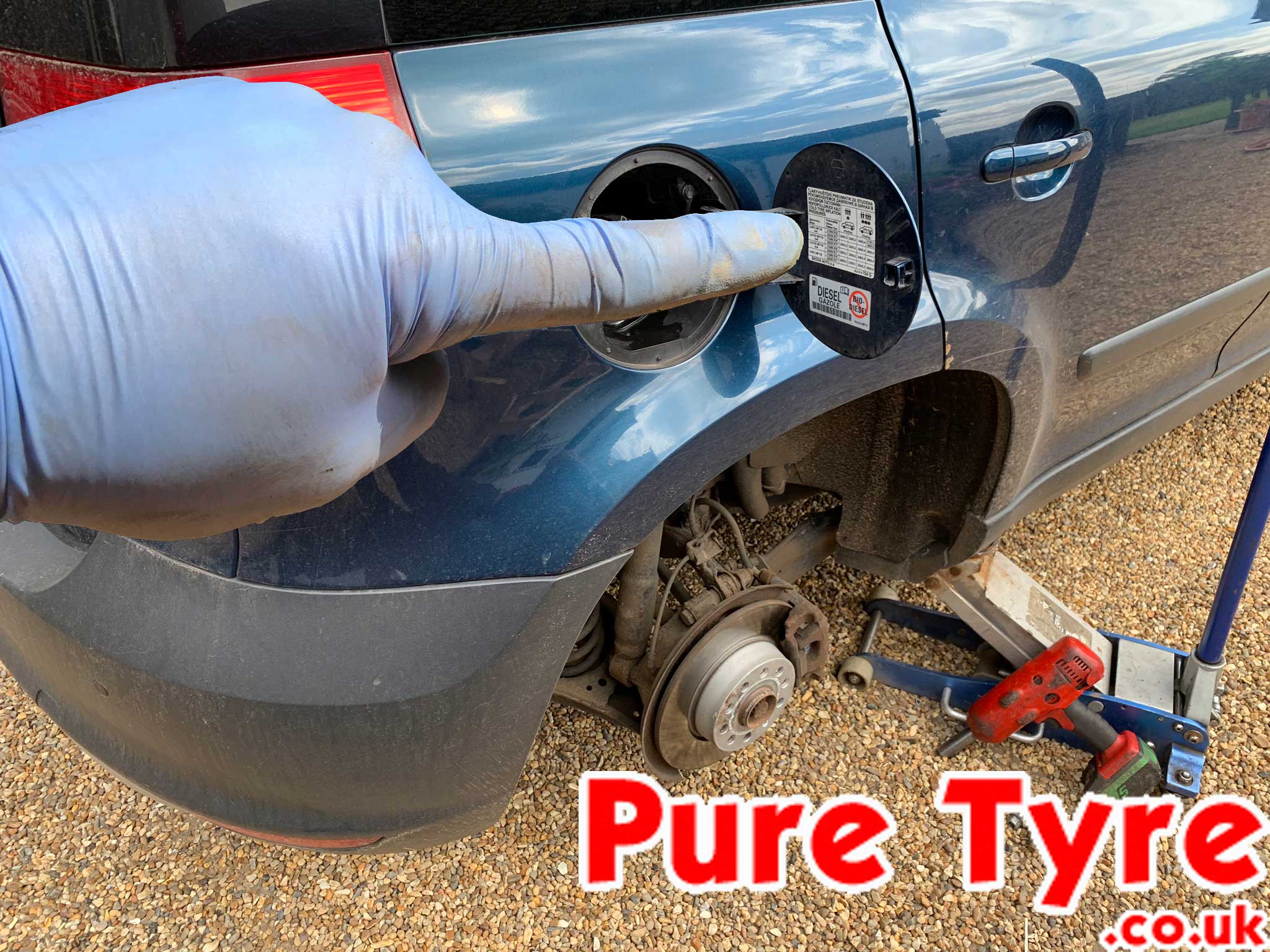 Skoda Yeti Tyre Pressure Placard Location Pure Tyre 01603 462959