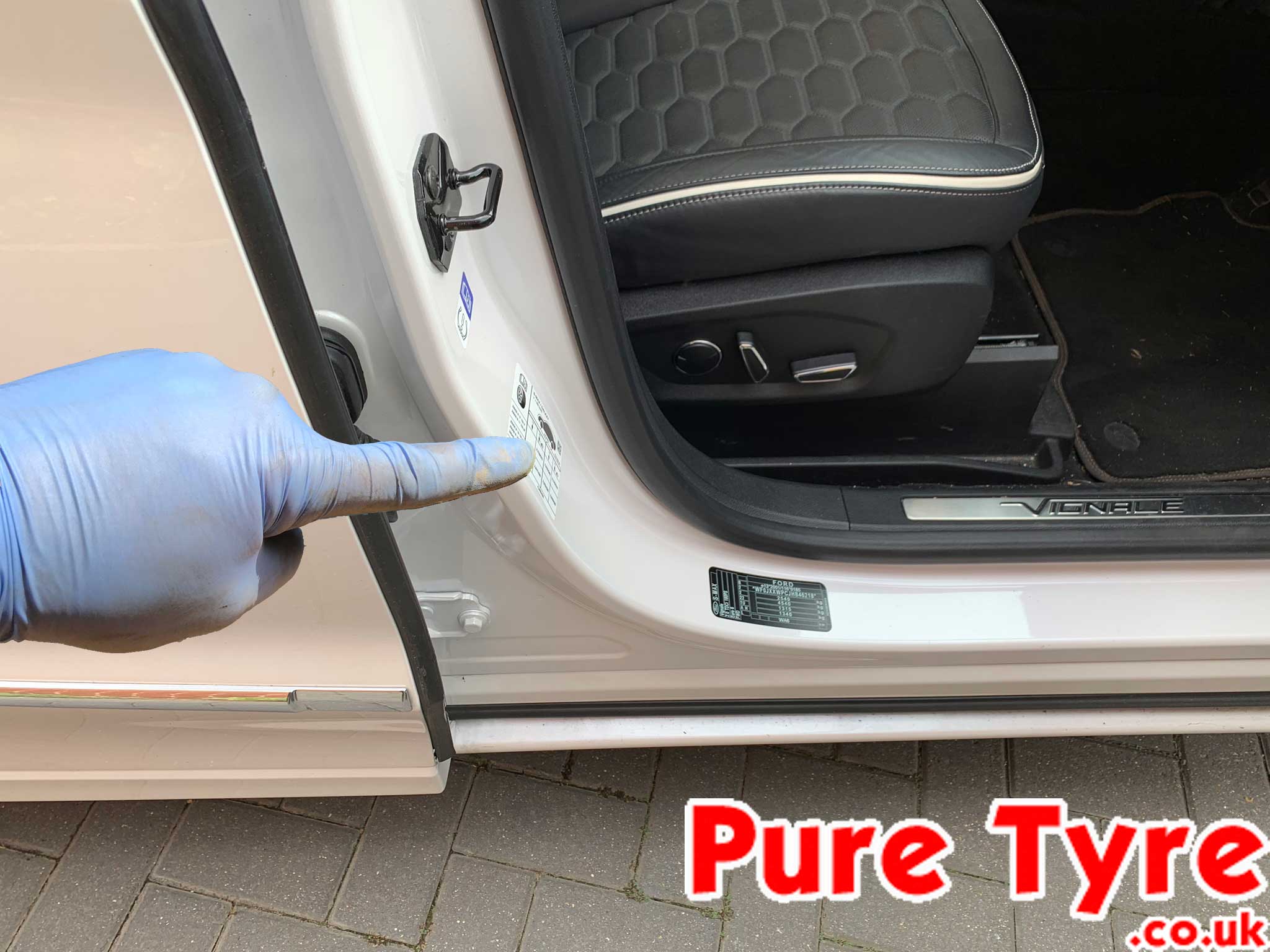 Ford S-Max Tyre Pressure Placard Location