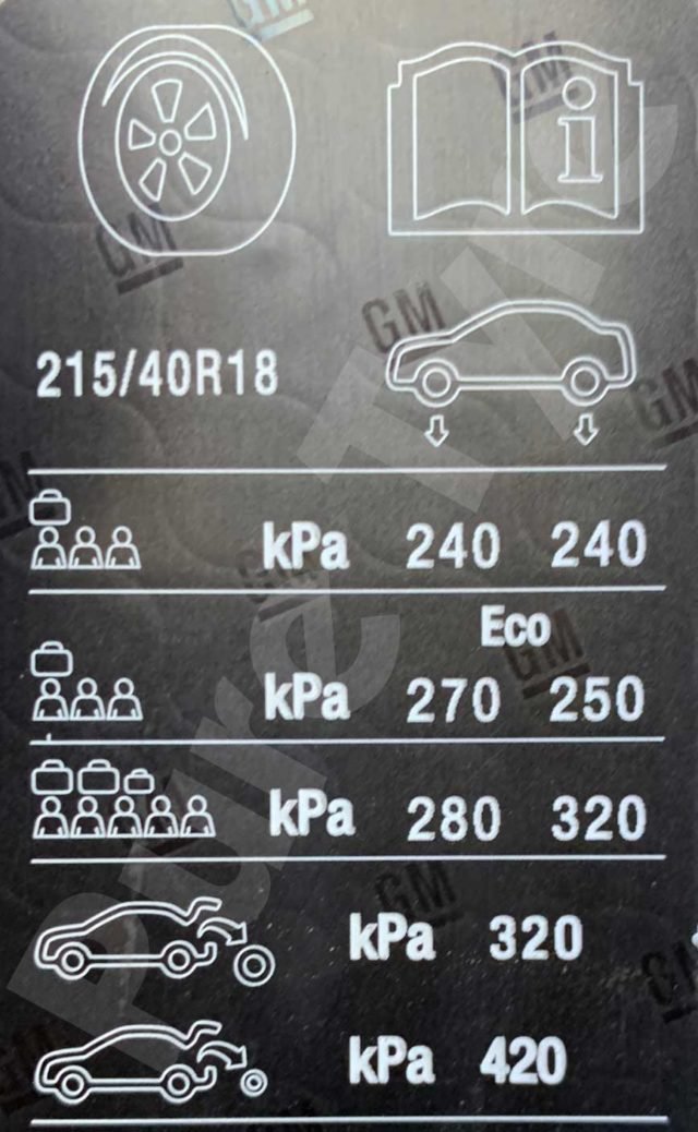 Vauxhall Corsa VXR Tyre Pressure Placard Pure Tyre 01603 462959 Vauxhall Corsa VXR Tyre Pressure Placard Pure Tyre 01603 462959
