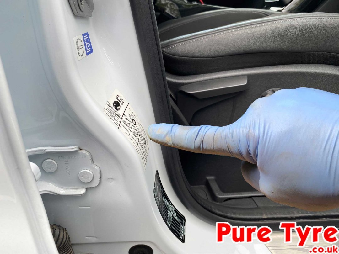 Ford Kuga Tyre Pressure Placard Location Pure Tyre 01603 462959