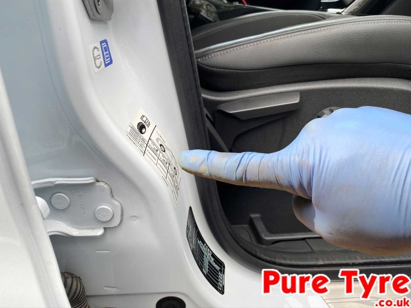 Ford Kuga Tyre Pressure Placard Location Pure Tyre 01603 462959