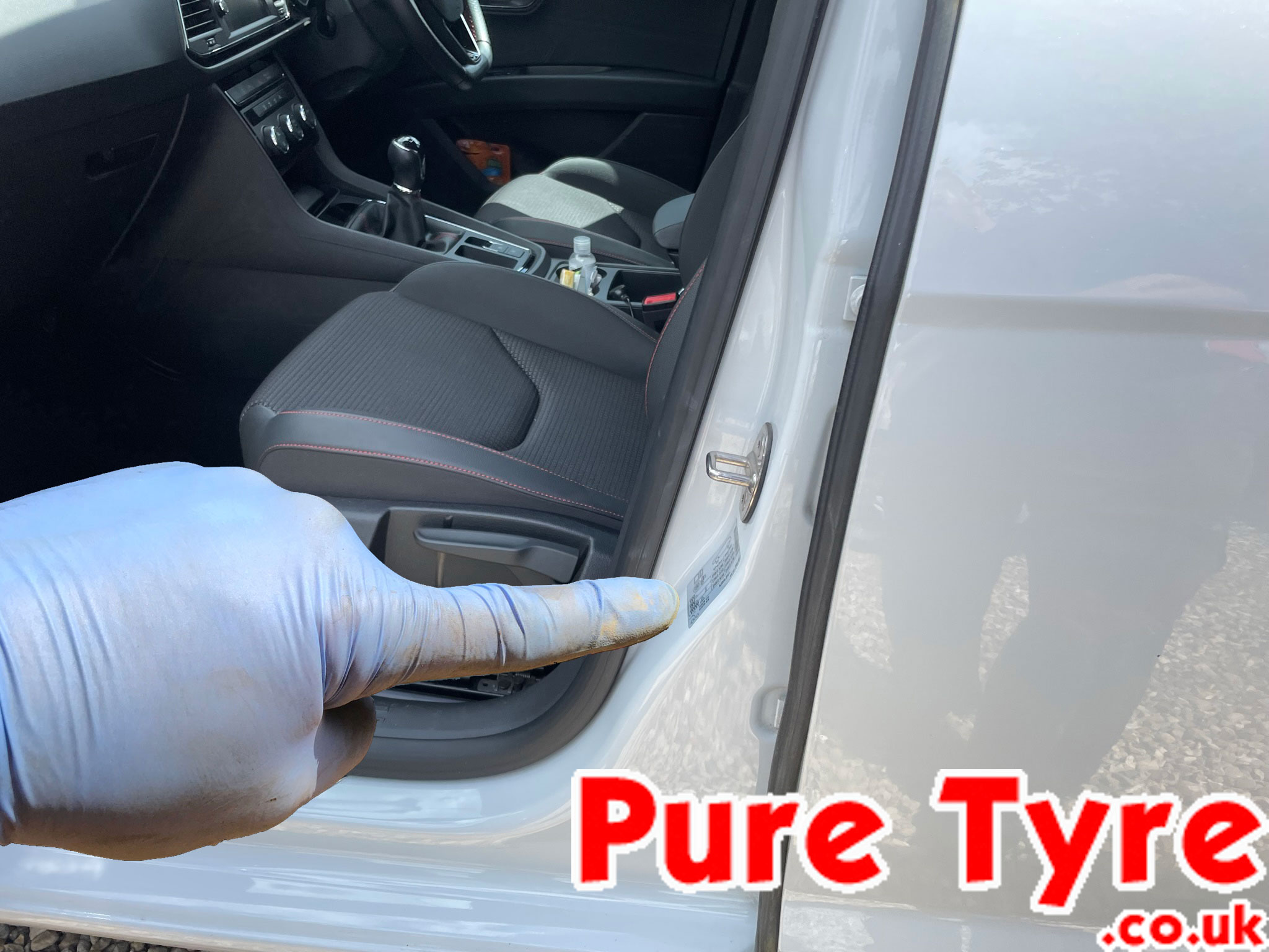 SeatLeonTyrePressurePlacardLocation Pure Tyre 01603 462959