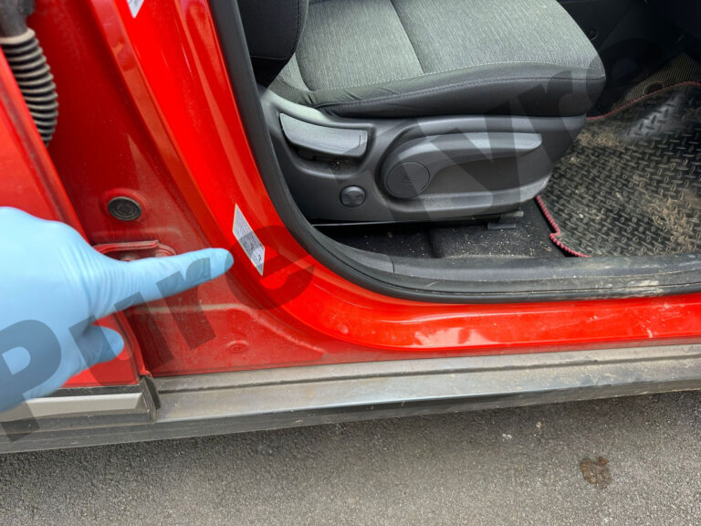 Hyundai Kona Tyre Pressure Placard Location Pure Tyre 01603 462959