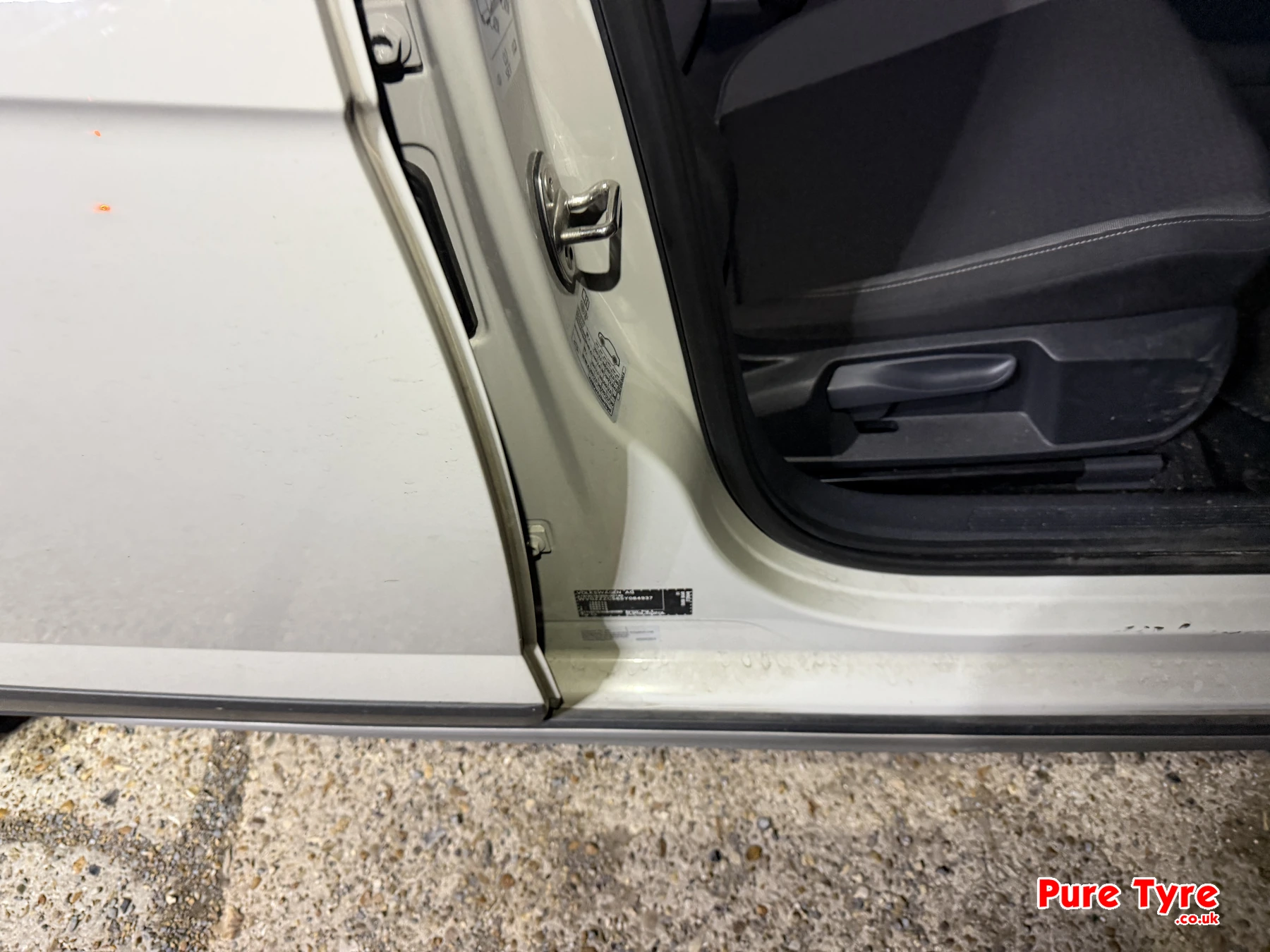 Taigo tyre pressure placard location