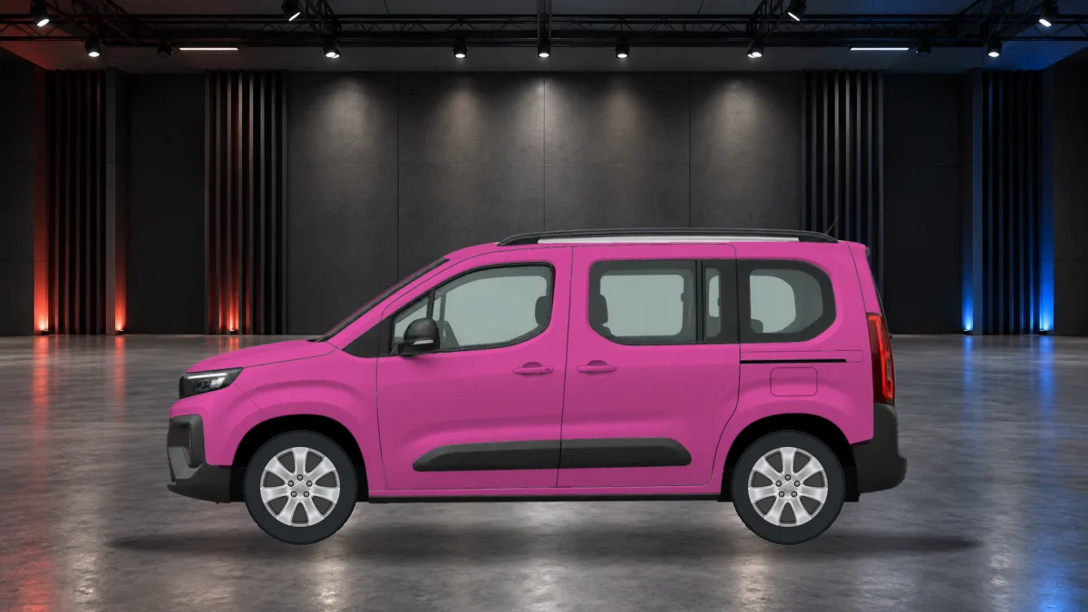 Vauxhall Combo Life Electric with alloy wheels in the showroom