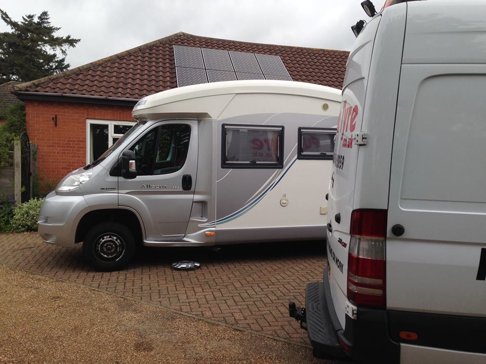 motorhome tyres replaced at you home or work