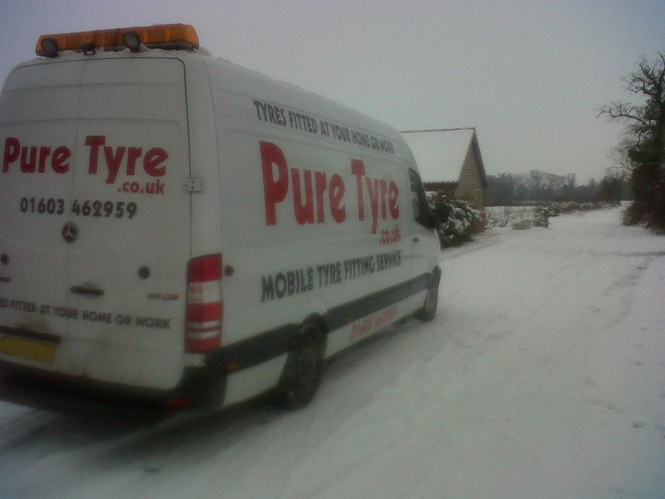 snowy pure tyre van